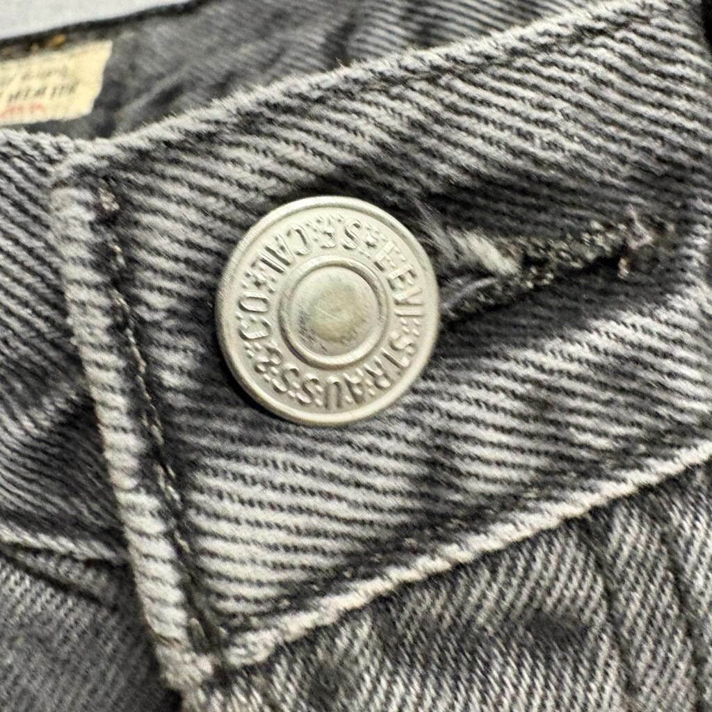 Levis Premium 501 Original Fit Jeans Mens 27x31 Gray Denim Button Fly