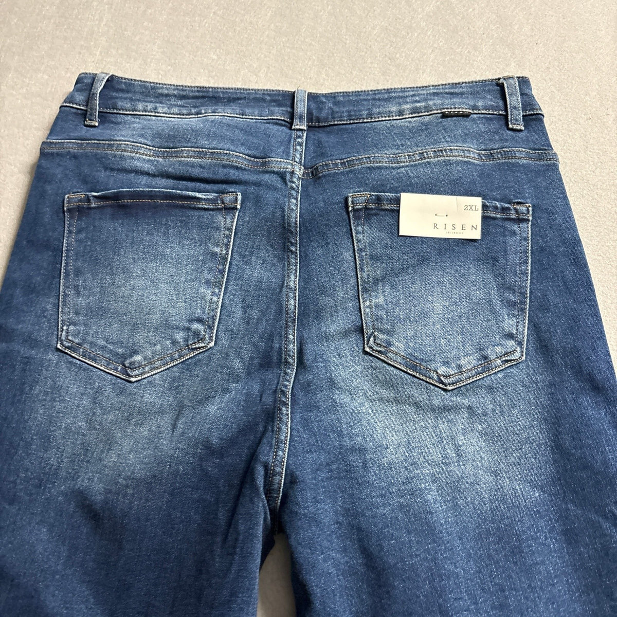 Risen Jeans Womens 2XL Dark Wash High Rise Stretch Denim Skinny Jeans NWT