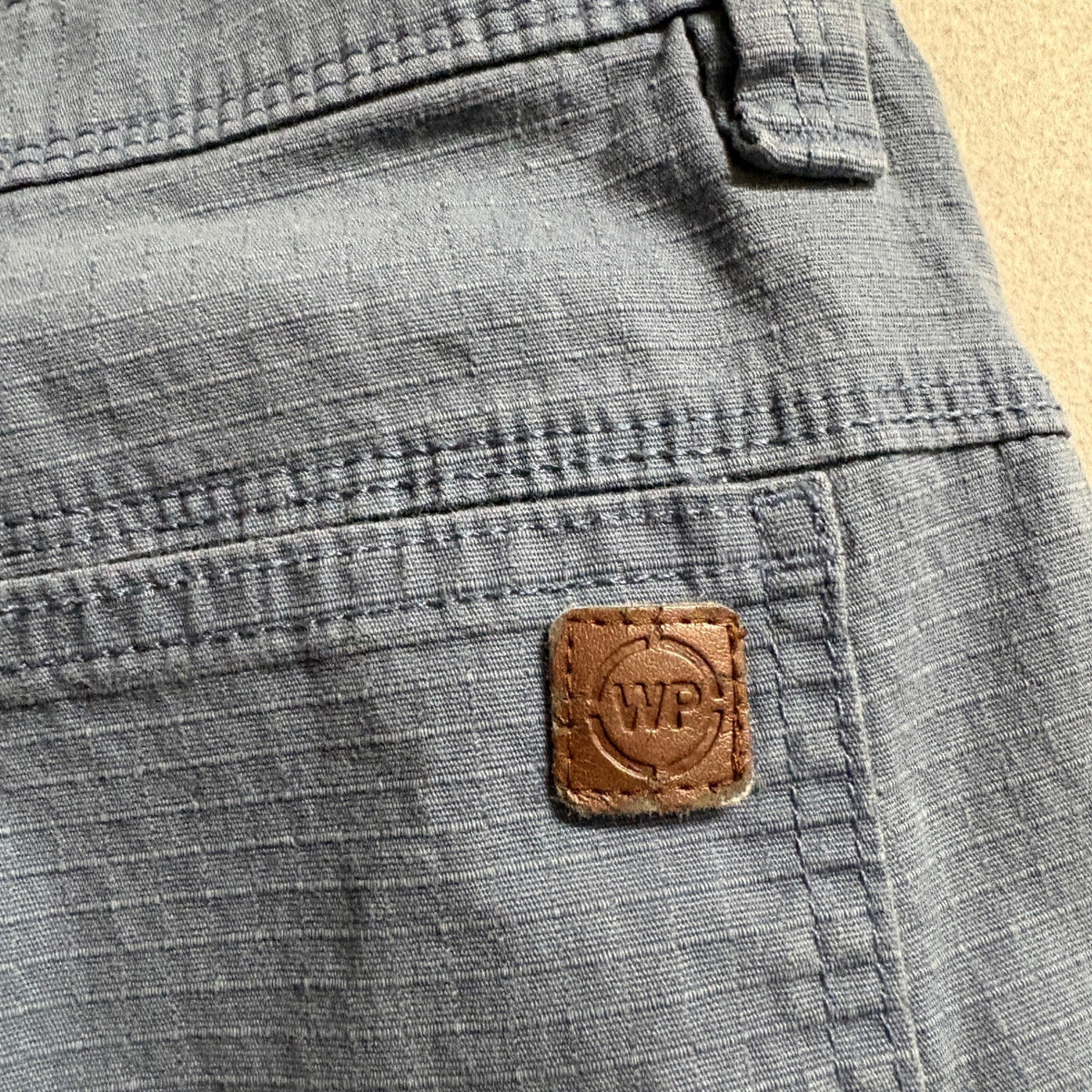 Weatherproof Mens 32 Chino Shorts Blue Stretch Ripstop Comfort Waist Outdoor