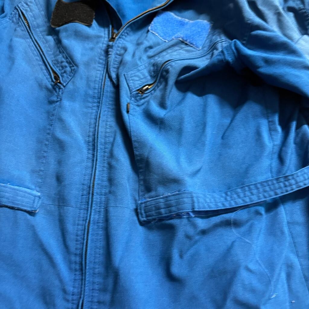 Gibson Barnes Flight Suit Blue Nomex IIIA Flame Resistant Coveralls Size 46