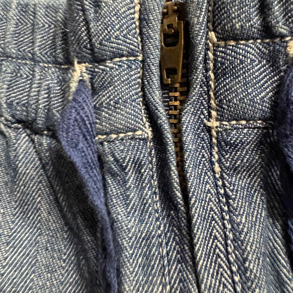 Active USA Womens Blue Denim Joggers Size S Elastic Drawstring Waist 100% Cotton