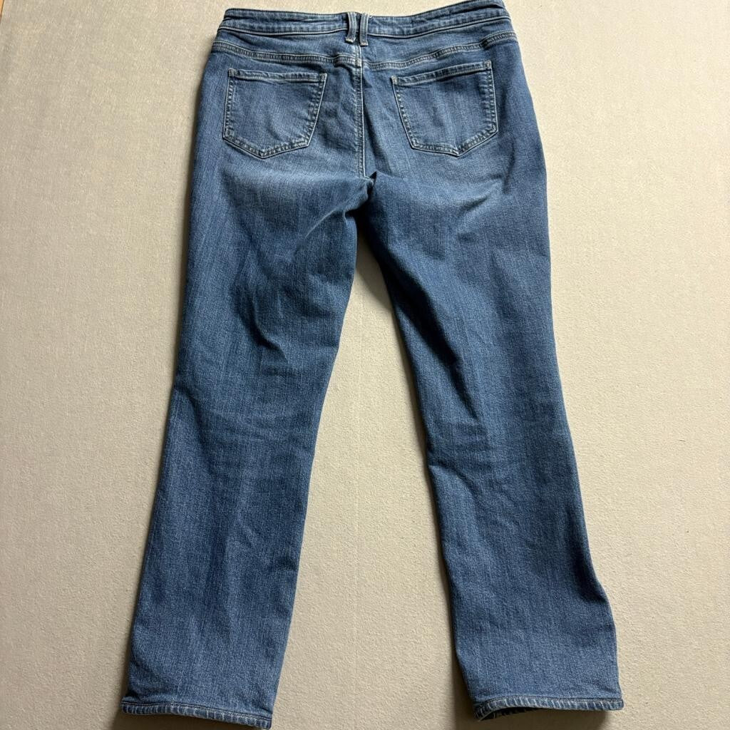 NYDJ Sheri Slim Jeans Womens Size 10 Blue Denim Lift Tuck Stretch Crop
