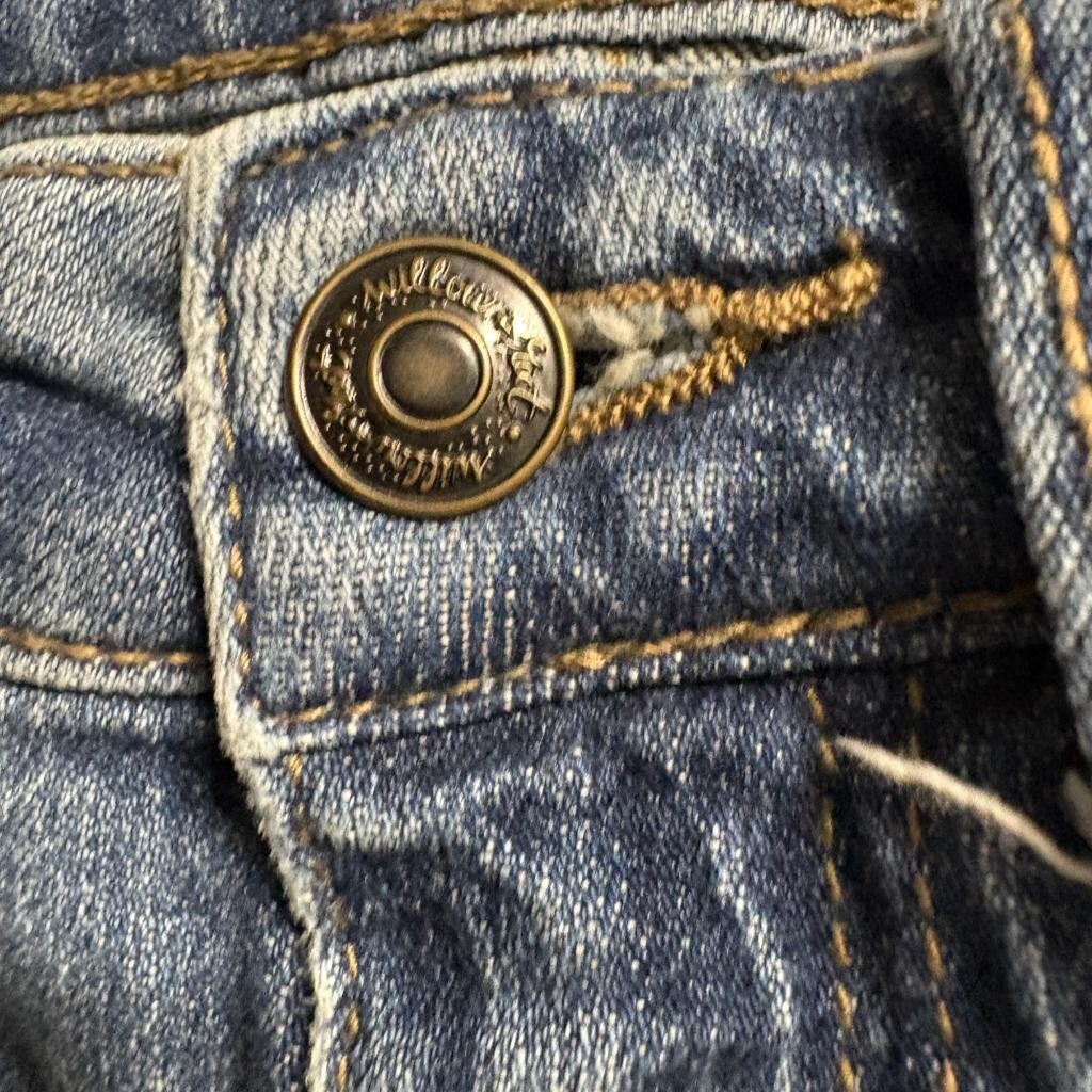 Willow & Root The Mom Jean Womens Size 25 Distressed High Rise Blue Denim Jeans