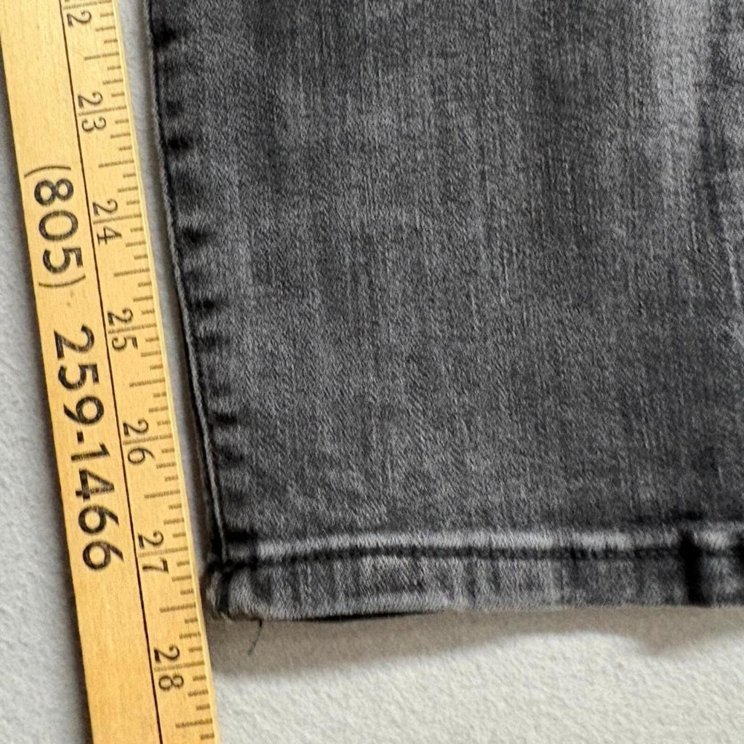 Warp Weft LAX Los Angeles Girlfriend Jeans Womens 6 28 Distressed Gray Denim