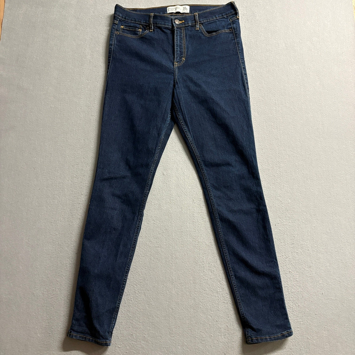 Abercrombie & Fitch Super Skinny High Rise Jeans Womens Size 10R Dark Wash