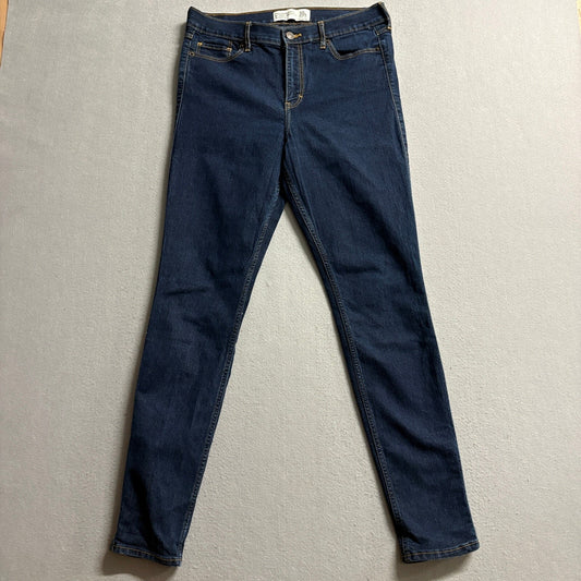 Abercrombie & Fitch Super Skinny High Rise Jeans Womens Size 10R Dark Wash