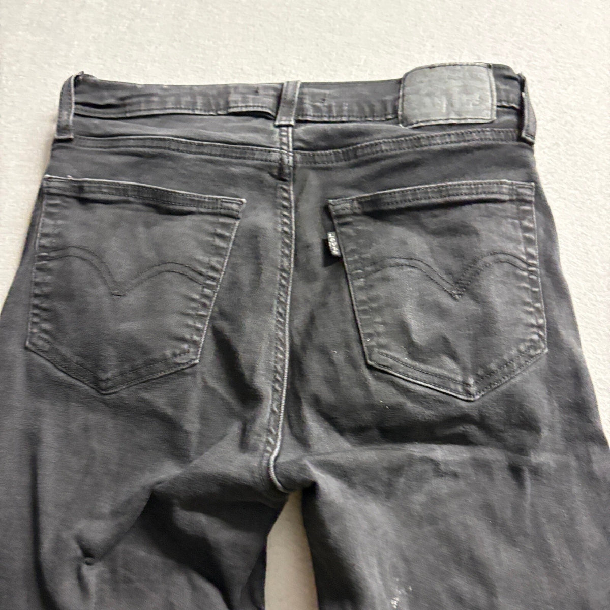 Levi's 724 High Rise Straight Jeans Womens 27 W27 L30 Black Stretch Denim Pants