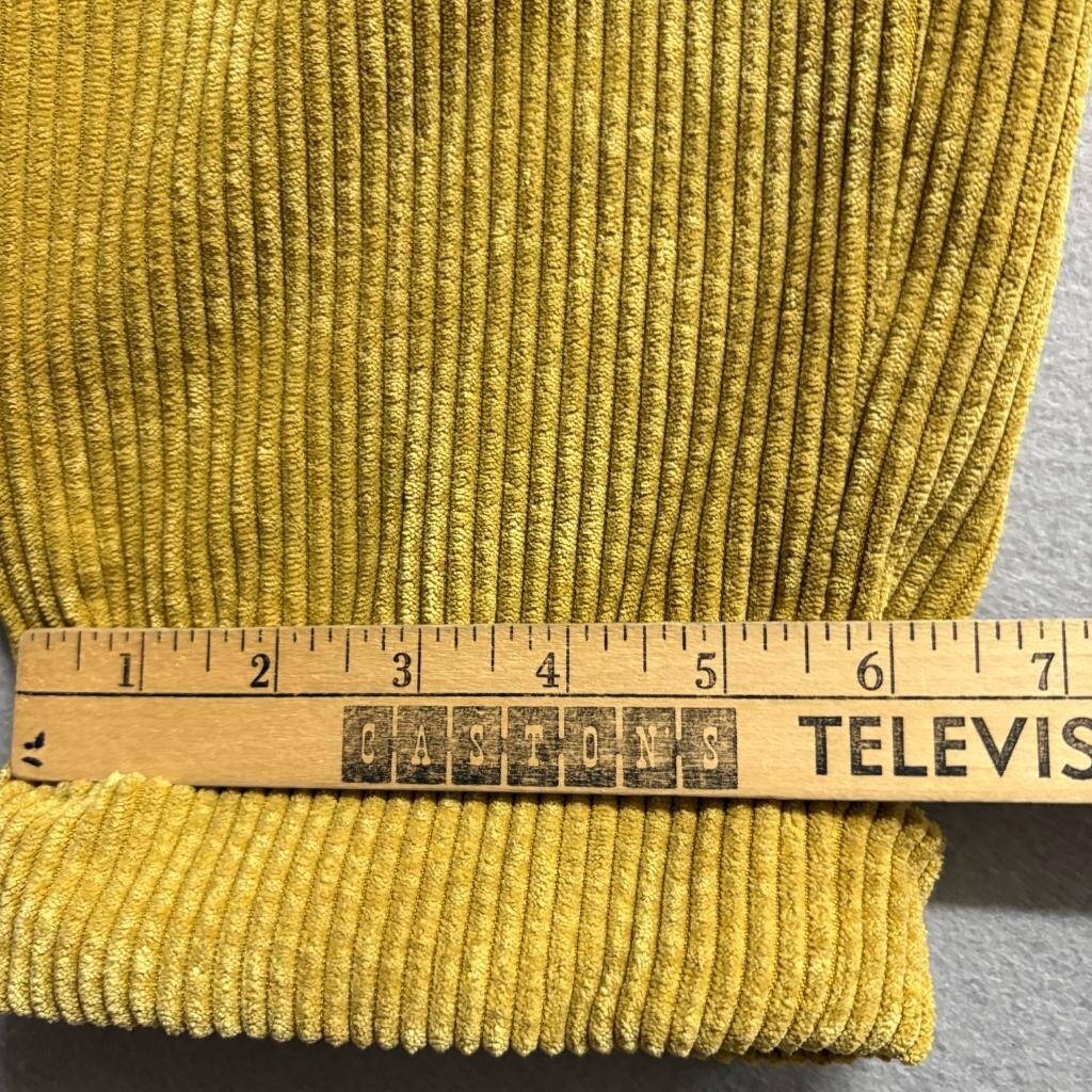Wild Fable Corduroy Pants Womens 6 Yellow Gold High Rise Belted Tapered Pleated