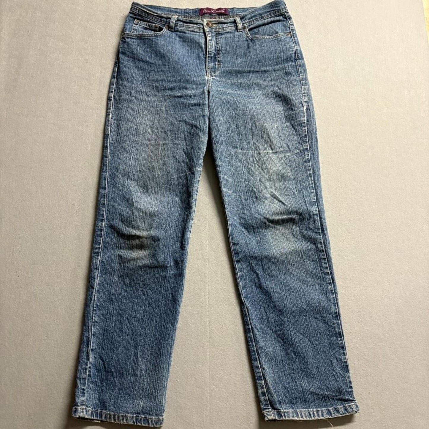 Gloria Vanderbilt Amanda Jeans Womens 12 Average Blue Denim Straight Leg Stretch