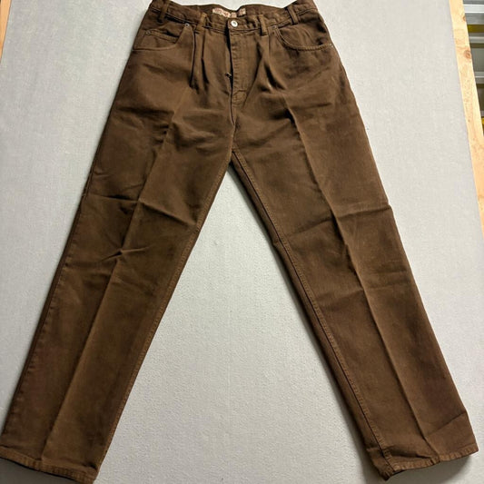 Roglins Vintage 90s Brown Denim Jeans Womens Size 36M High Rise Straight Leg