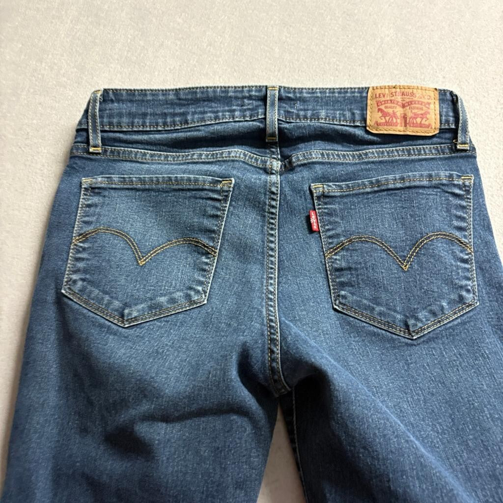 Levi's 711 Skinny Jeans Womens 26 Blue Denim Medium Wash Stretch Pants W26 L28