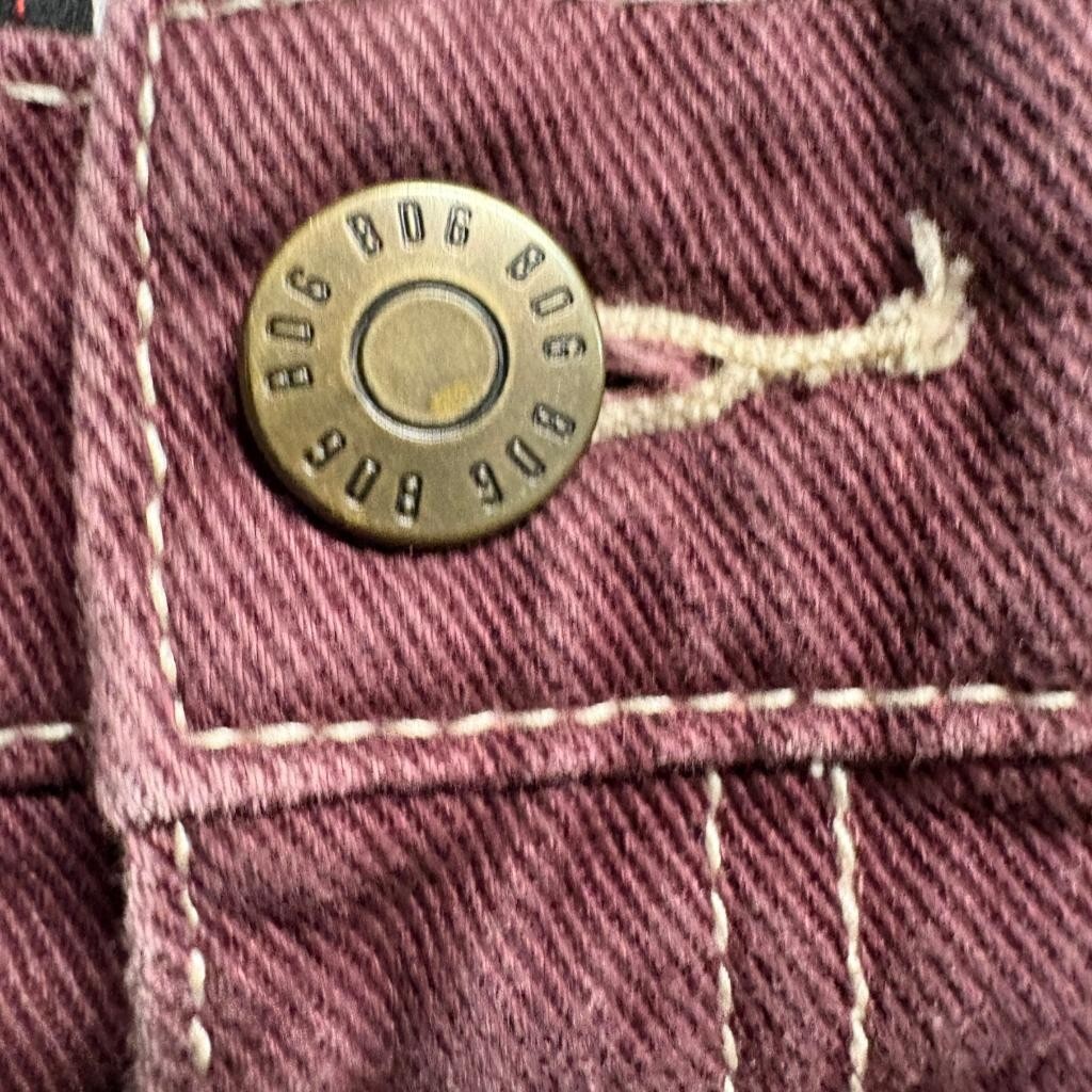 BDG Urban Outfitters Cargo Jogger Pants Womens 27 Burgundy Maroon Contrast