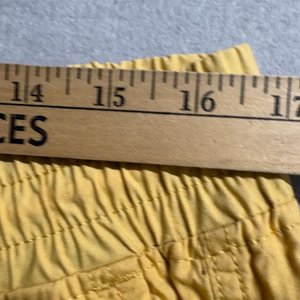 Tommy Jeans Womens Cargo Jogger Pants Medium Yellow Cotton Drawstring Utility