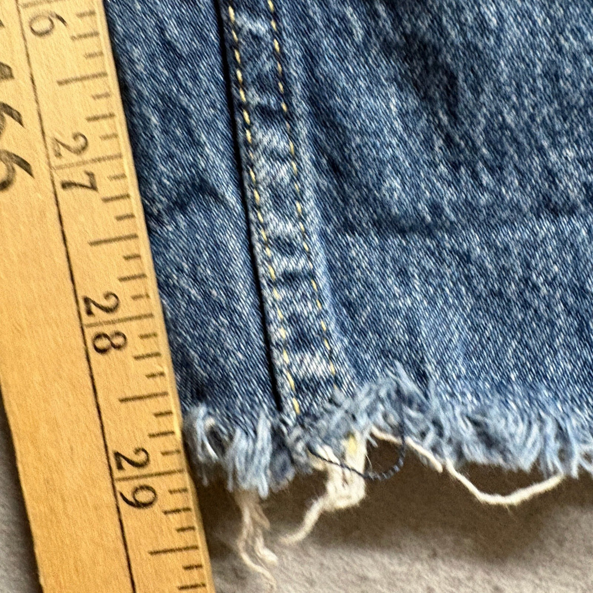 Free Assembly Womens Jeans Size 4 Blue Super High Rise Straight Raw Hem