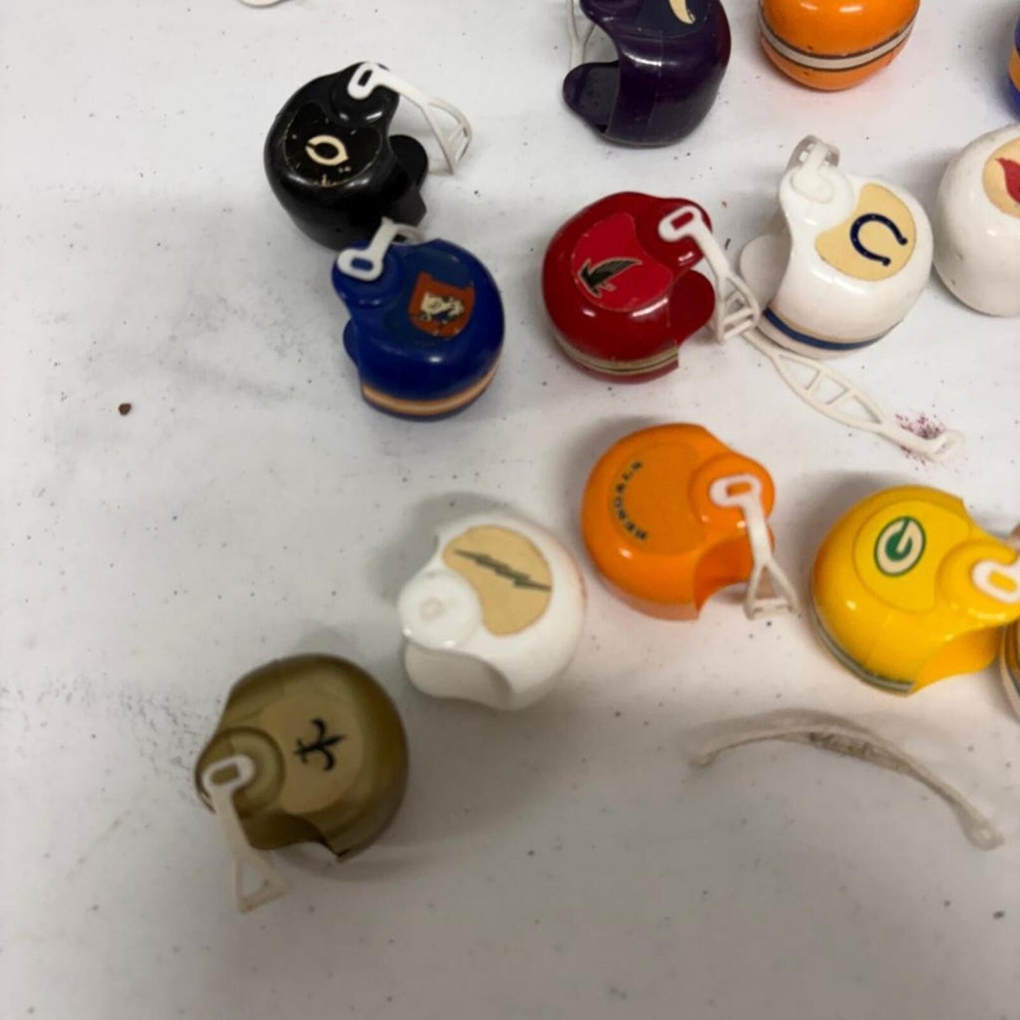 Vintage NFL Gumball Machine Pocket Helmets Lot of 24 Retro Mini Football Toys