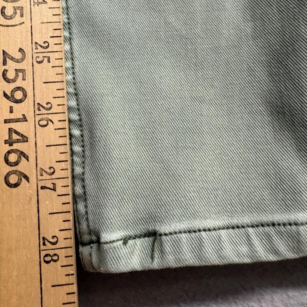 Spanx Stretch Twill Cargo Pants Womens Large L Green Skinny Leg Pull On Utility