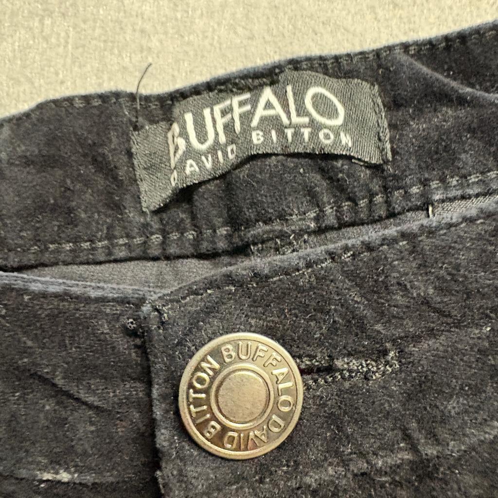 Buffalo David Bitton Marvel Velvet Skinny Jeans Womens 4/27 Black Mid Rise