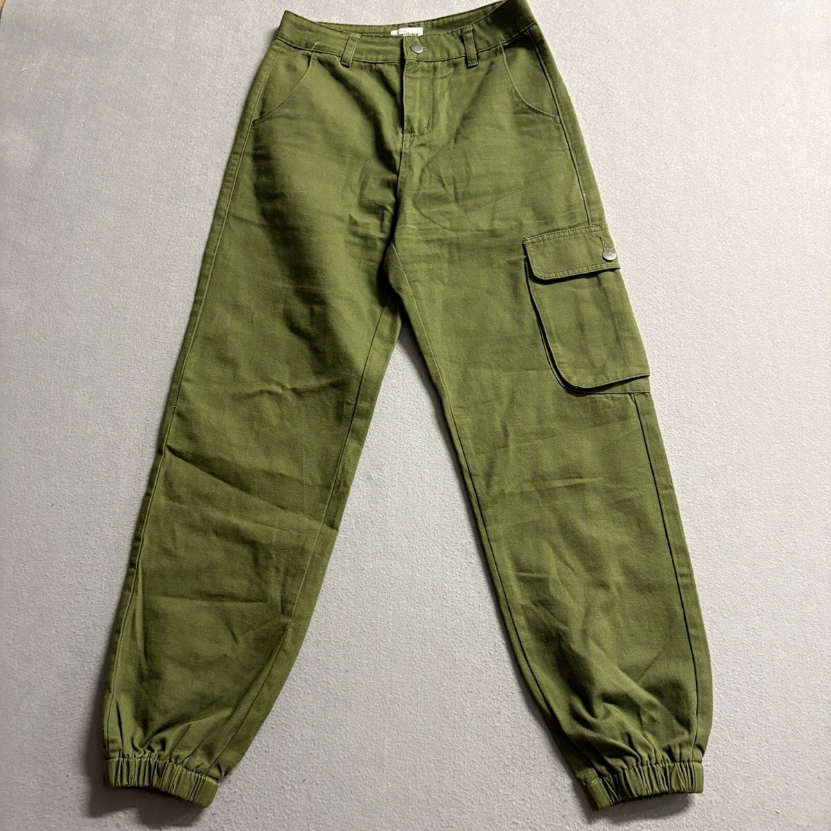 Superdown Womens Cargo Jogger Pants Size 25 Olive Green Cotton Utility Pockets
