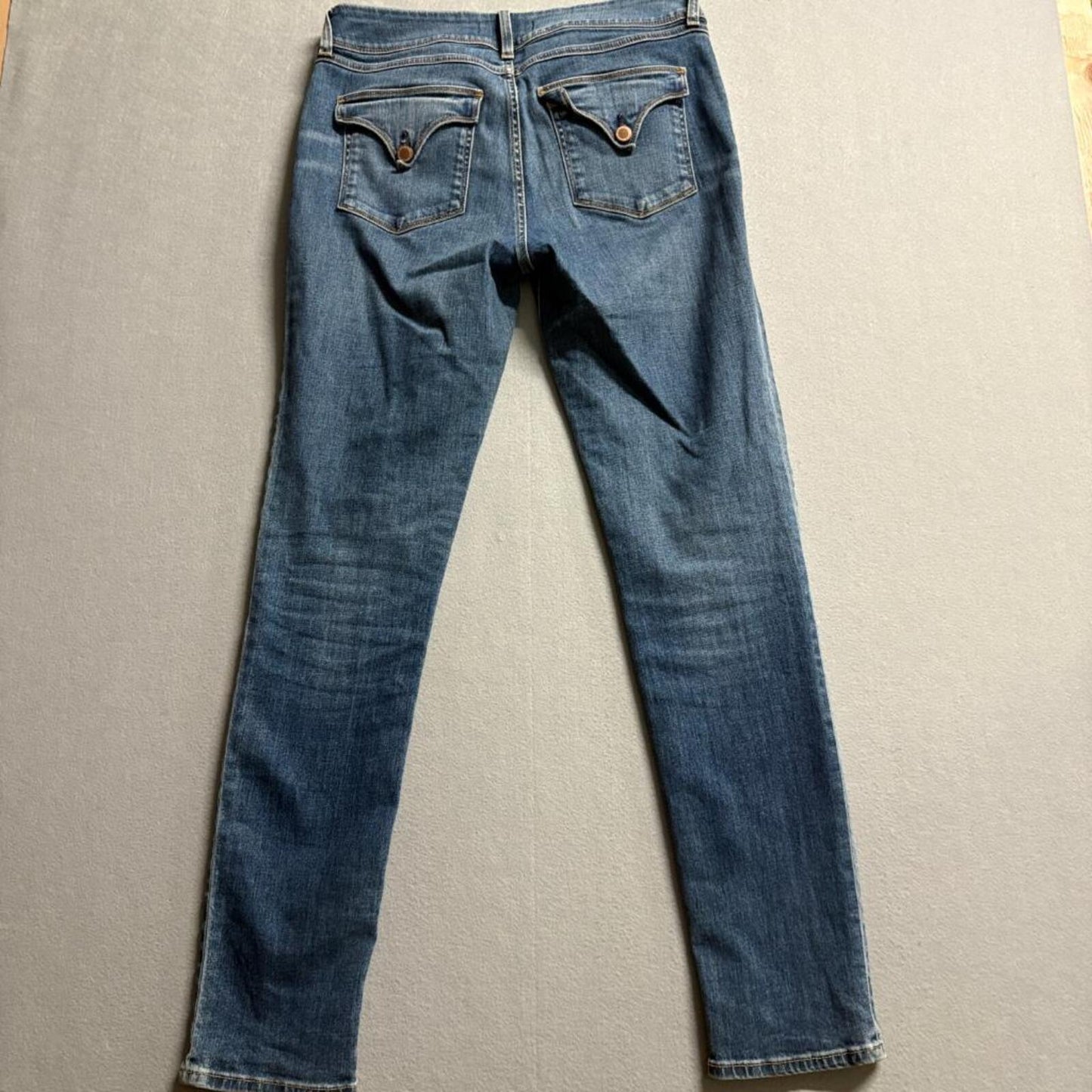 Hudson Collin Skinny Jeans Womens 31 Blue Denim Flap Pocket Low Rise Stretch