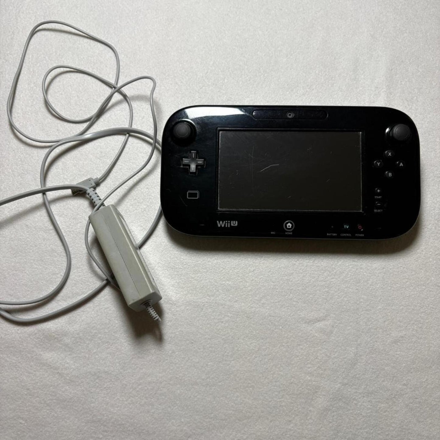 Nintendo Wii U GamePad Black Controller WUP-010 USA with Charger Cable