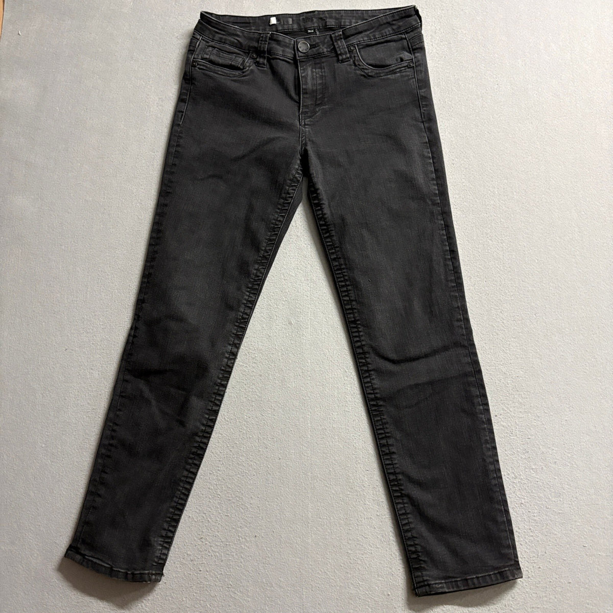 Kut from the Kloth Straight Leg Jeans Womens Size 10S Black Denim Stretch