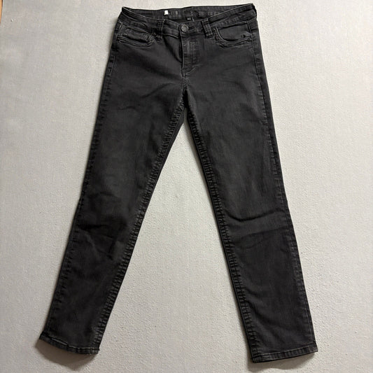 Kut from the Kloth Straight Leg Jeans Womens Size 10S Black Denim Stretch