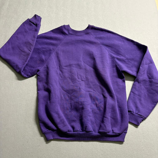 Vintage Tultex Maximum Sweats Purple Crewneck Sweatshirt Mens Large Made in USA