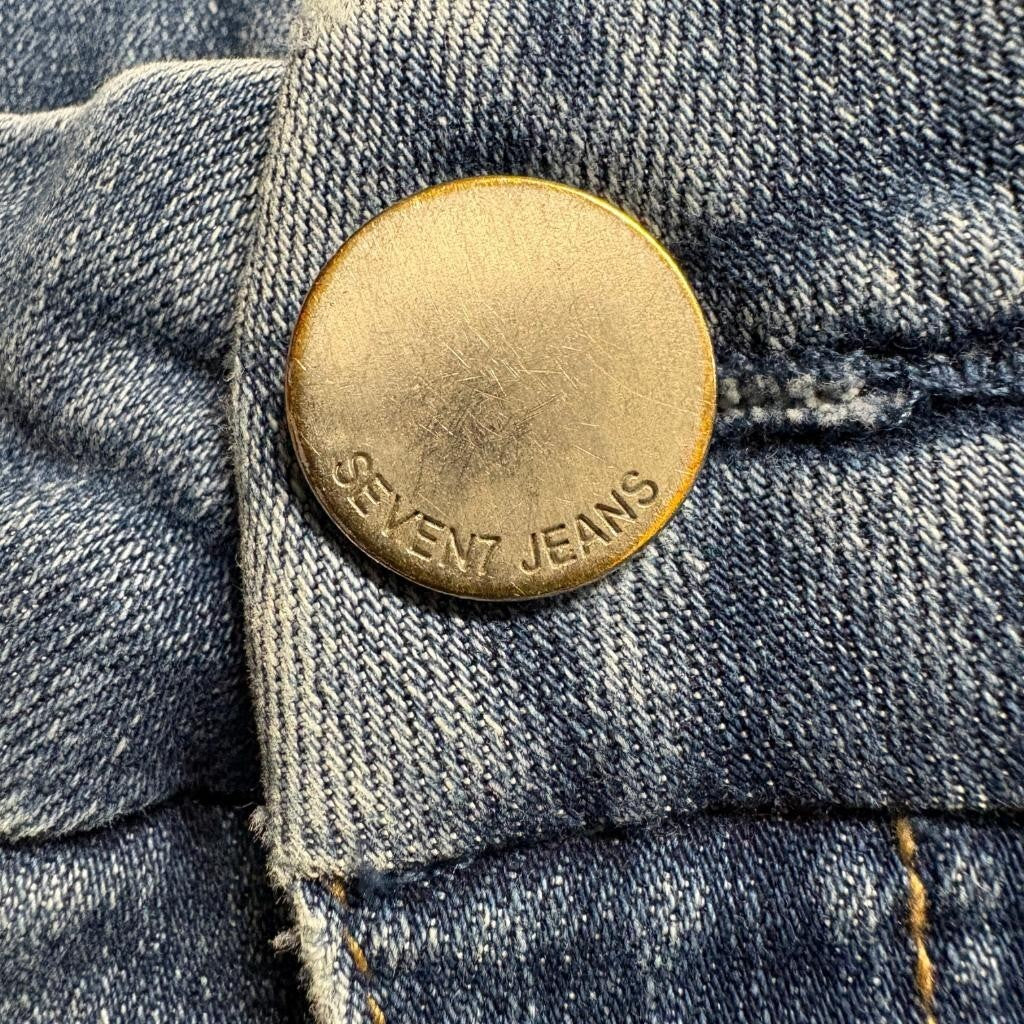 Seven7 Tummyless Skinny Jeans Womens Size 8 Blue Stretch Denim Mid Rise