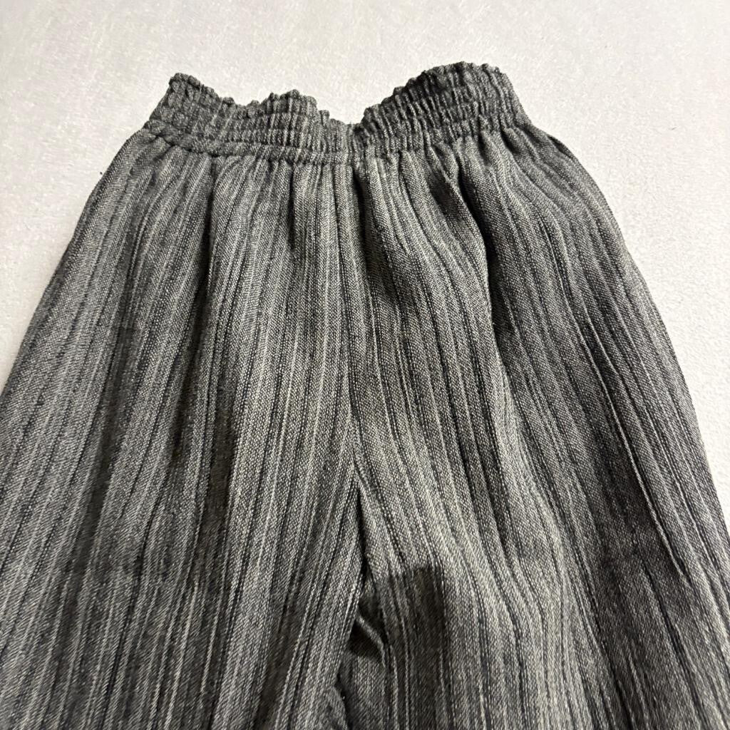 Henri Bendel Vintage Wool Blend Striped Harem Pants Womens Gray Pleated