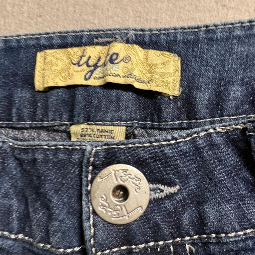Tyte Jeans Womens Size 3 Blue Denim Skinny Low Rise Thick Stitch Flap Pocket