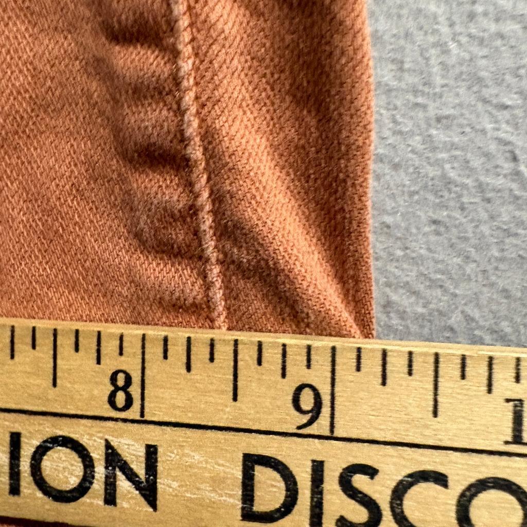 Band of Gypsies Flare Jeans Womens 4 27 Brown Rust Stretch High Rise Seam Front