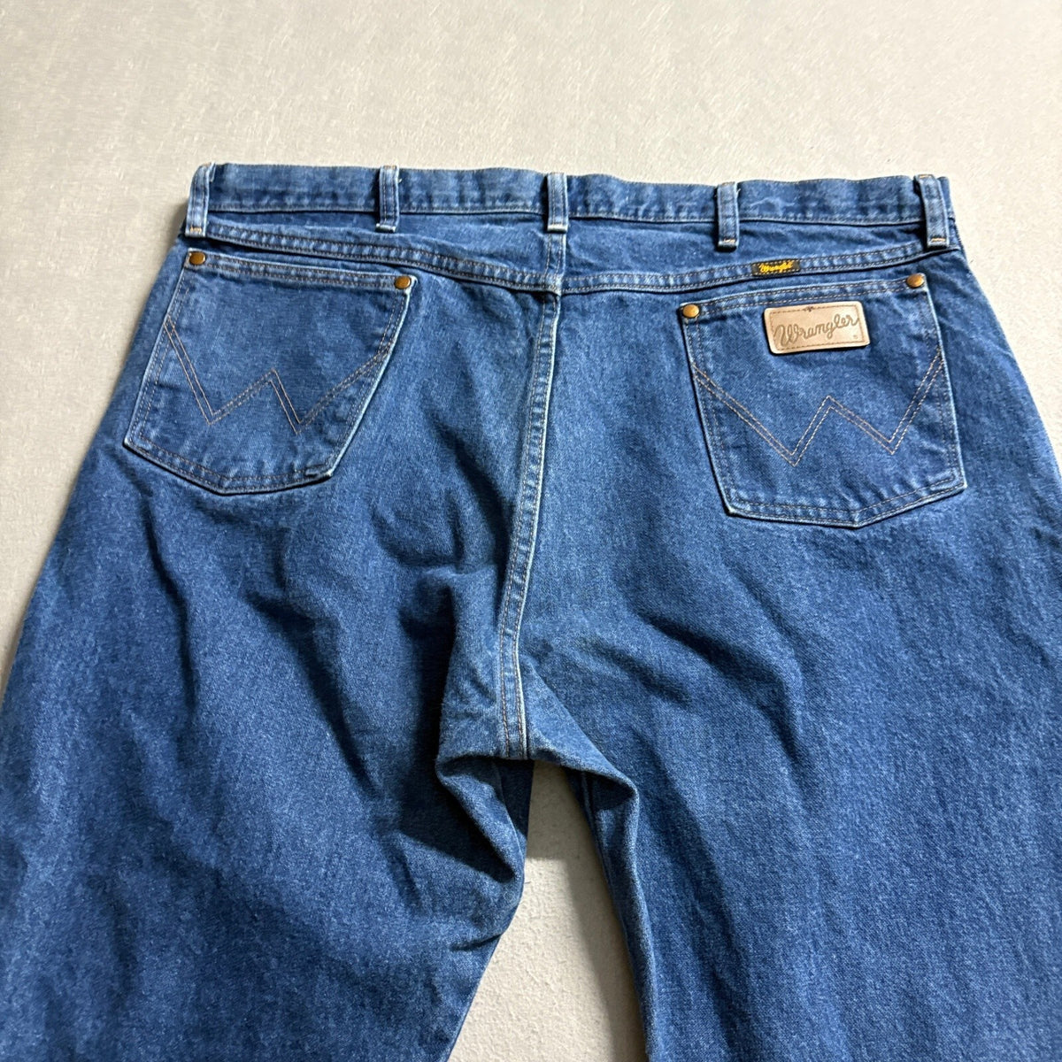 Wrangler 13MWZPW Cowboy Cut Original Fit Jeans Mens 40x34 Blue Denim Heavyweight