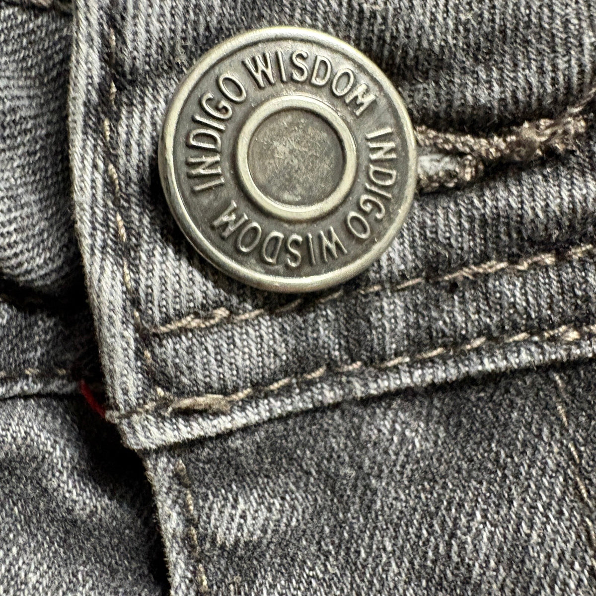 Indigo Wisdom Original Mens Jeans Size 30x30 Gray Slim Straight Stretch Denim