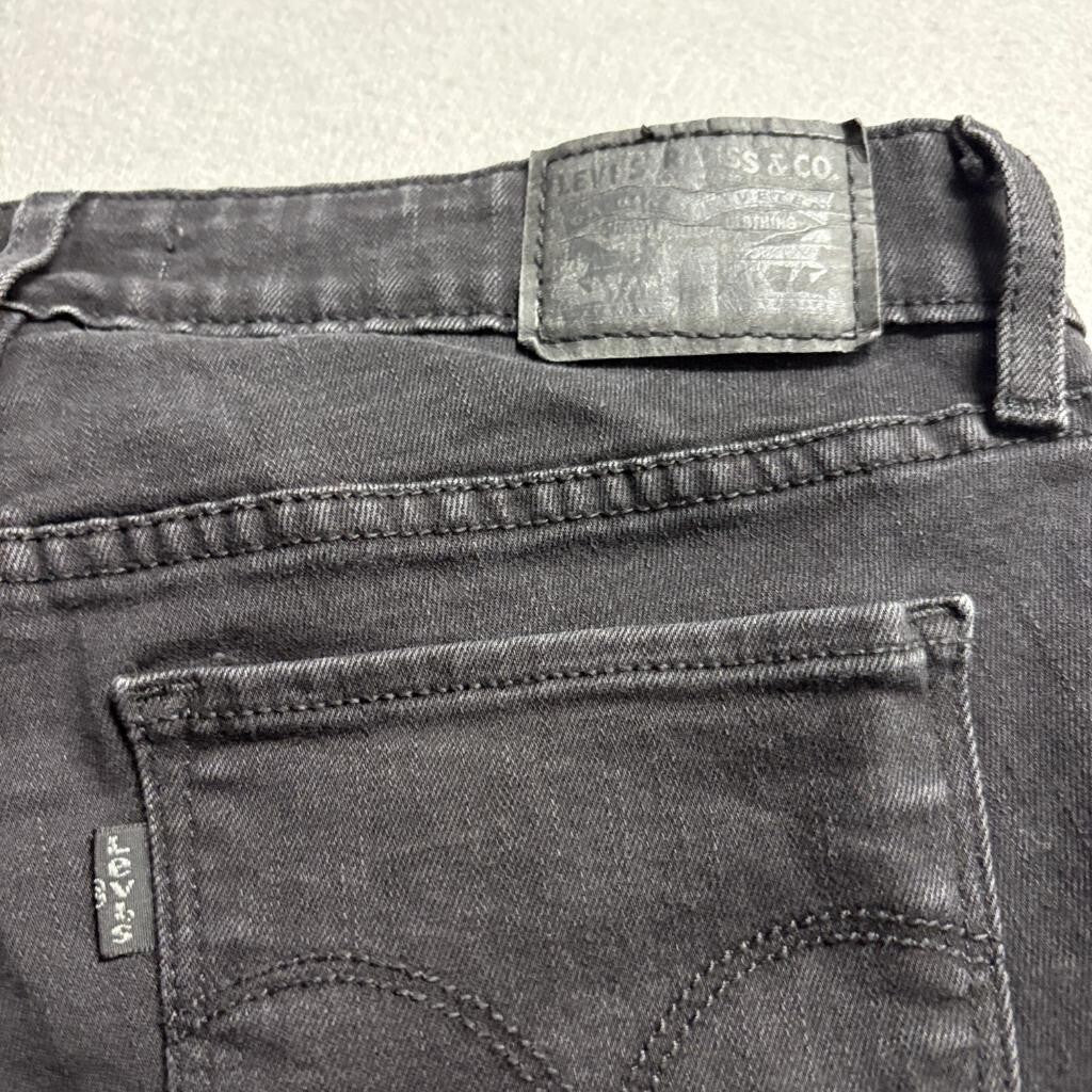 Levis 711 Skinny Jeans Womens 28 Black Denim Stretch WaterLess Mid Rise