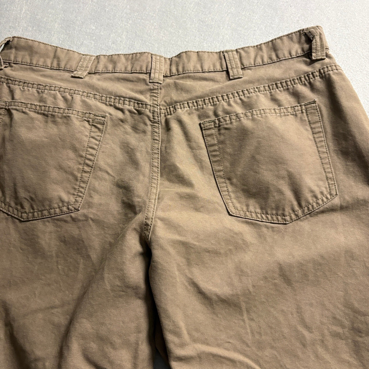Blue Mountain Mens Work Pants 40x30 Tan Brown Canvas 100% Cotton Five Pocket