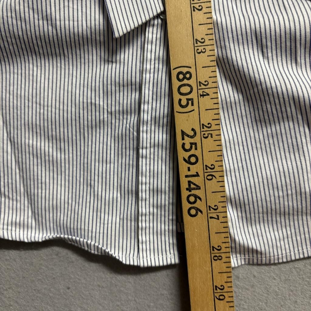 Banana Republic Riley Shirt Womens Size 2 Blue White Striped Sleeveless Tie Neck