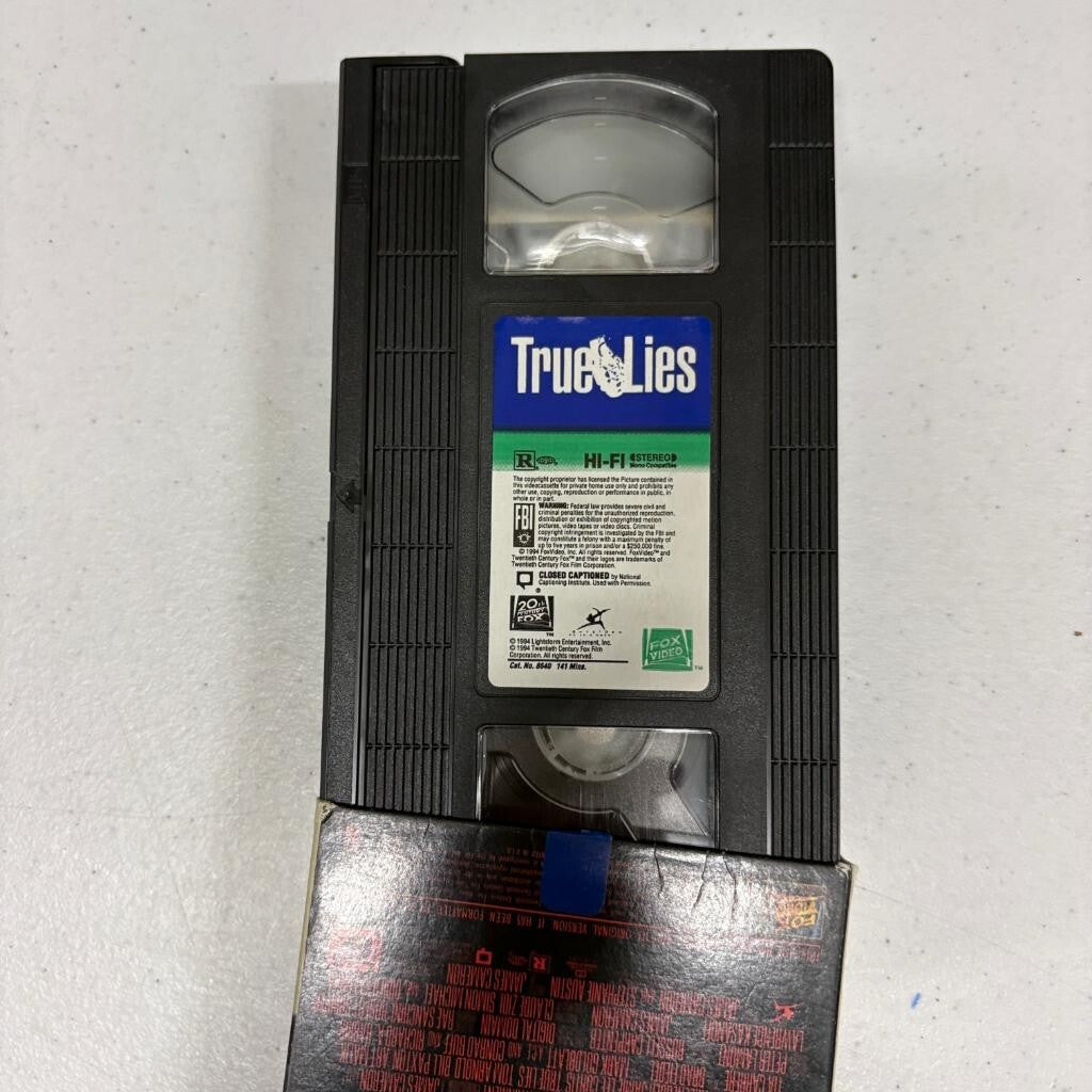 True Lies VHS Arnold Schwarzenegger James Cameron Premiere Series Fox Video