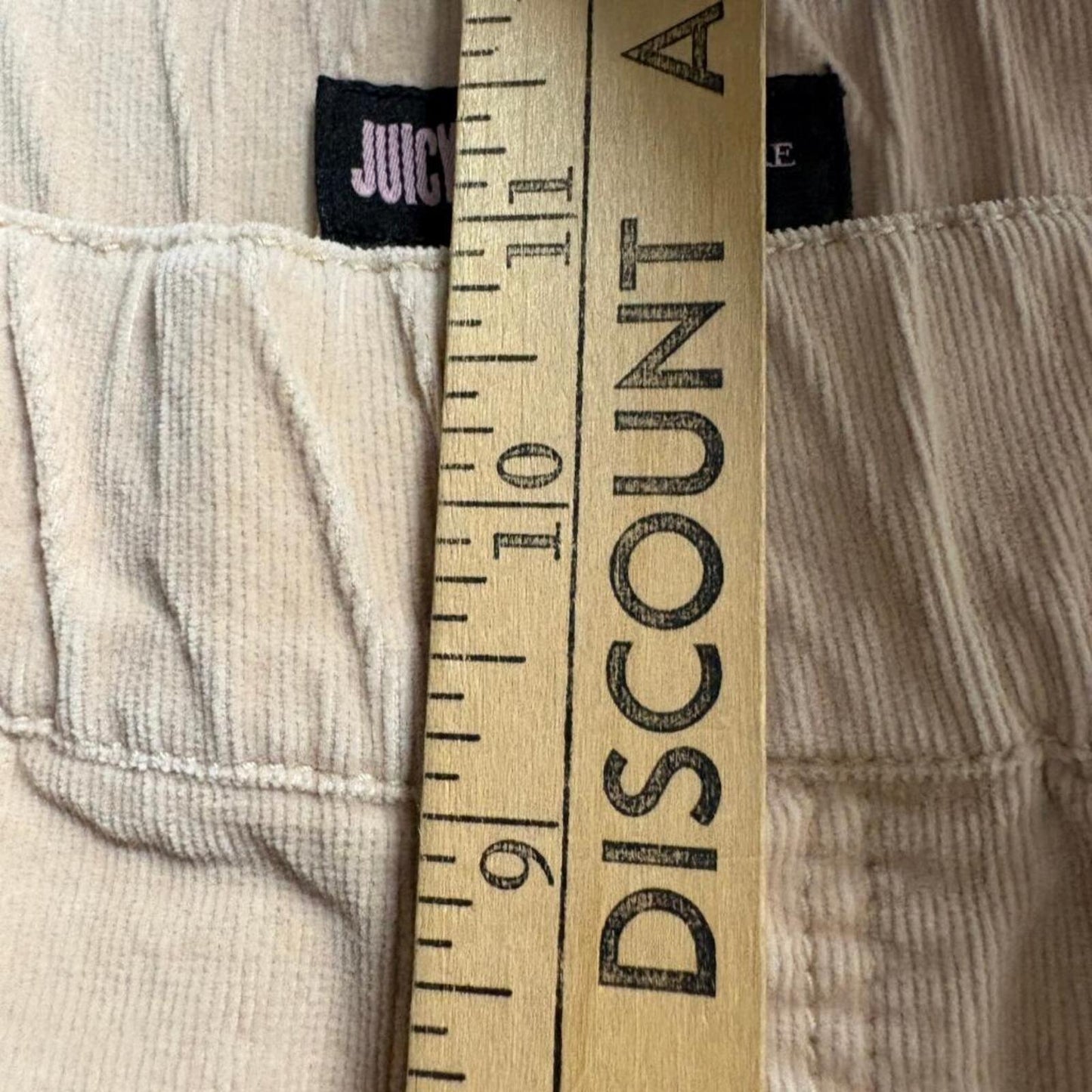 Juicy Couture Corduroy Pants Womens 8 Beige California Skinny Pull On Stretch