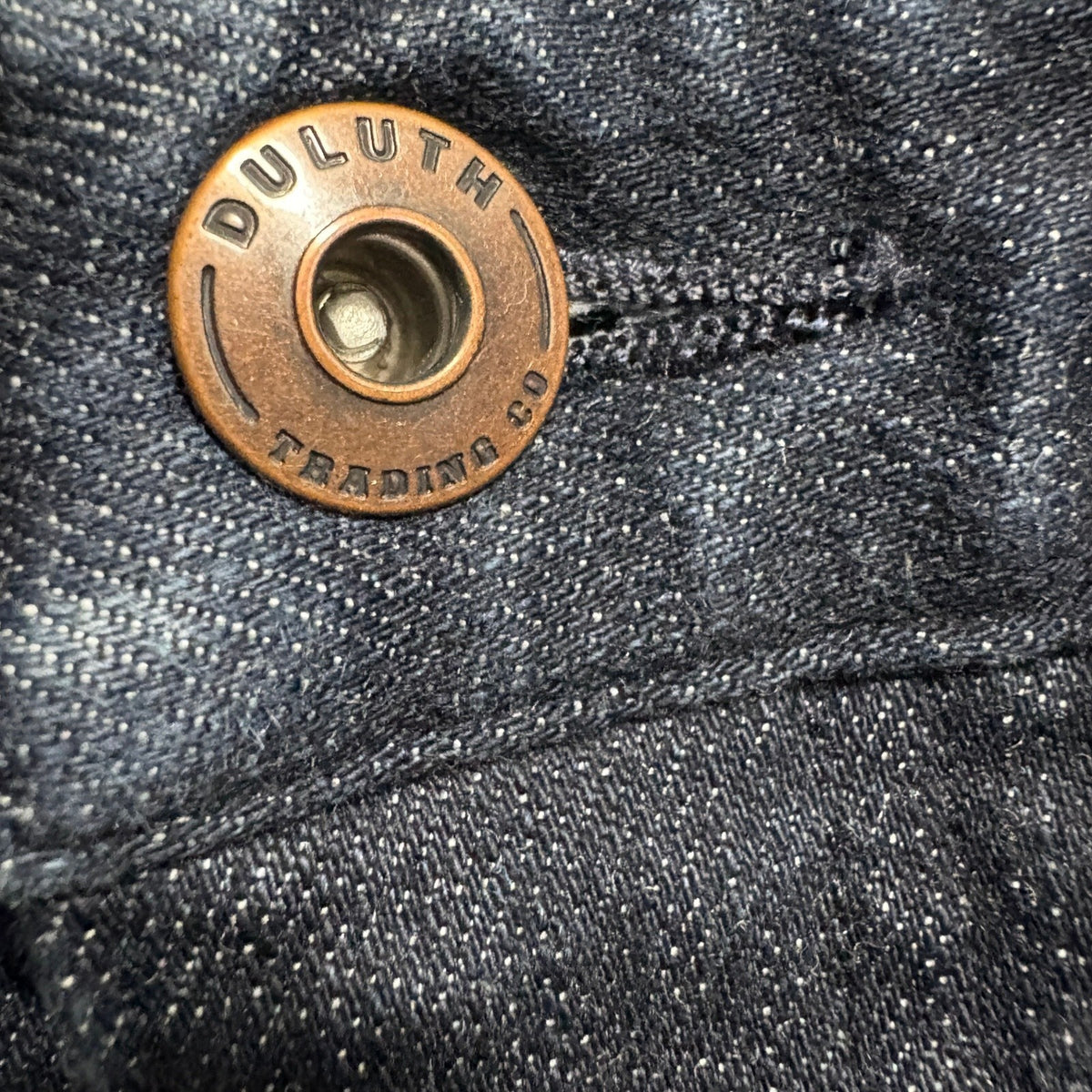 Duluth Trading Co Womens 10 Regular Curvesetter Waistband Dark Wash Utility