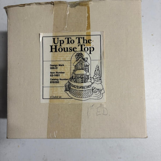Goebel Olszewski Up To The House Top Miniature Figurine 1st Ed 63-1461 Boxed