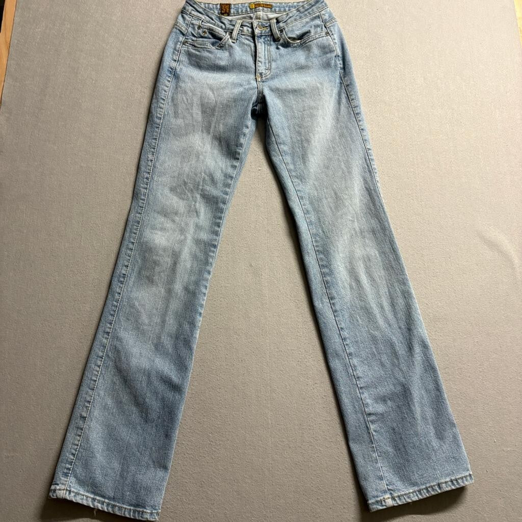 Wrangler Aura Bootcut Jeans Womens 26x32 Light Wash Regular Rise Denim