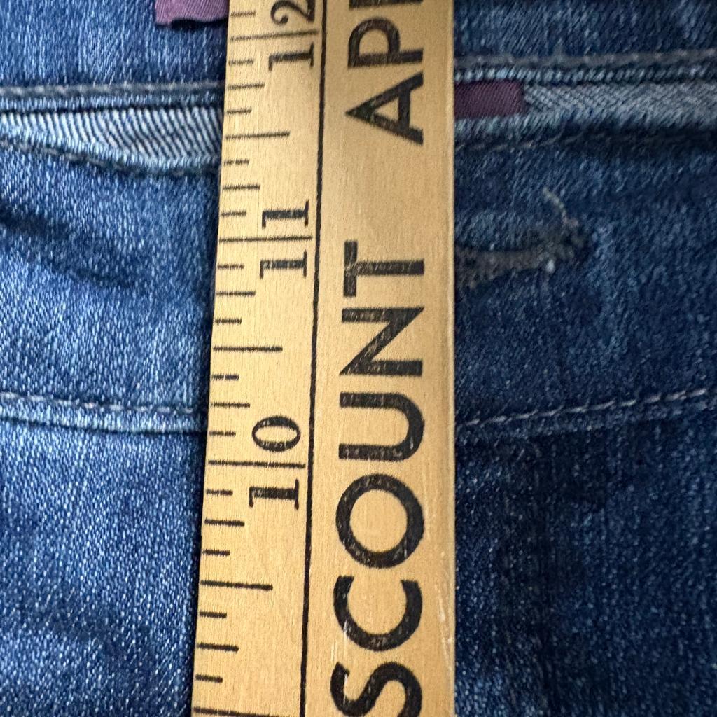 Gloria Vanderbilt Amanda Capri Jeans Womens 14 Blue Denim Stretch Cuffed Crop