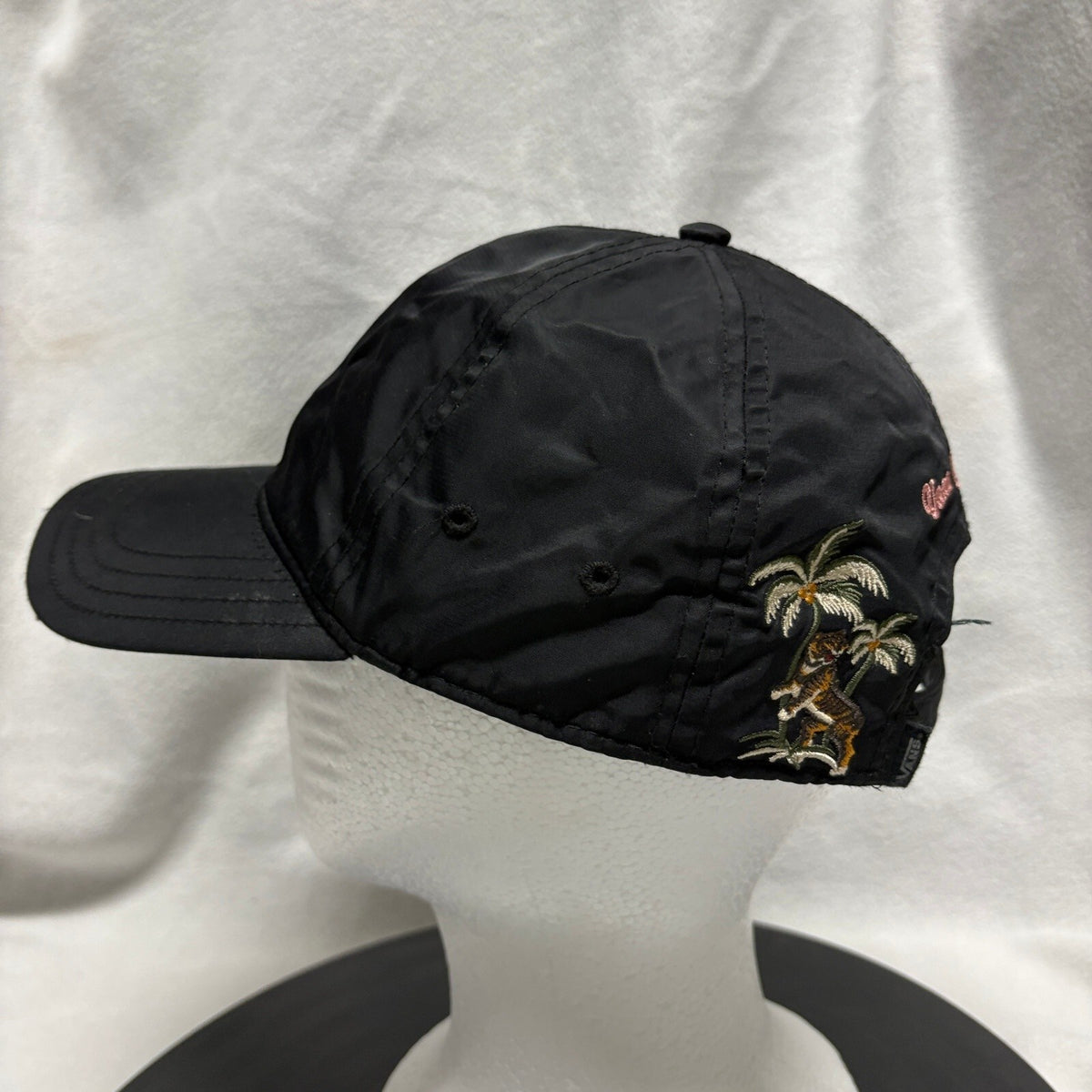 Vans California Tiger Palm Tree Embroidered Baseball Cap Hat Black Strapback OS - Photo 6