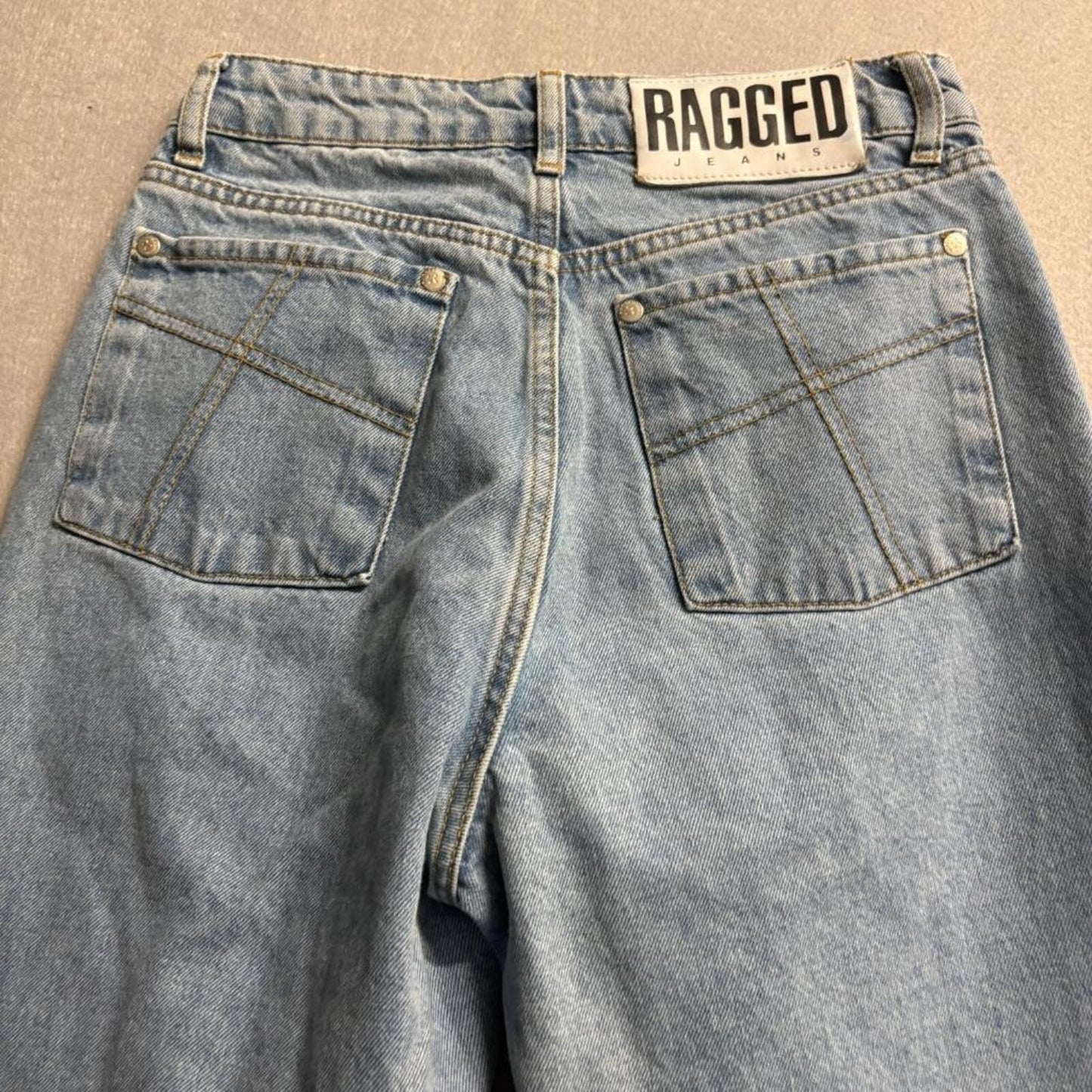 The Ragged Priest Ragged Jeans Womens 26 Blue Denim High Rise Straight Leg