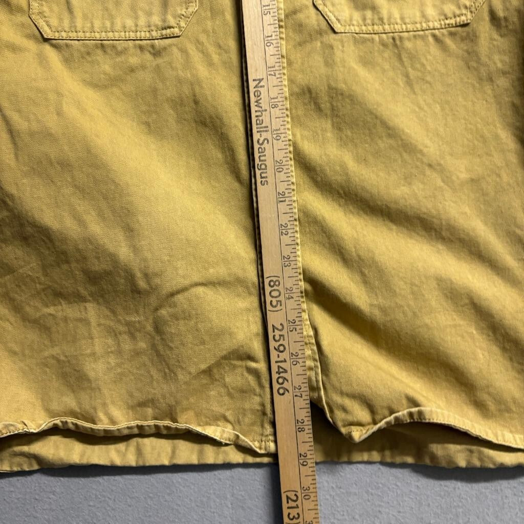 BDG Urban Outfitters Utility Shirt Womens Large Mustard Yellow Cotton Button Up