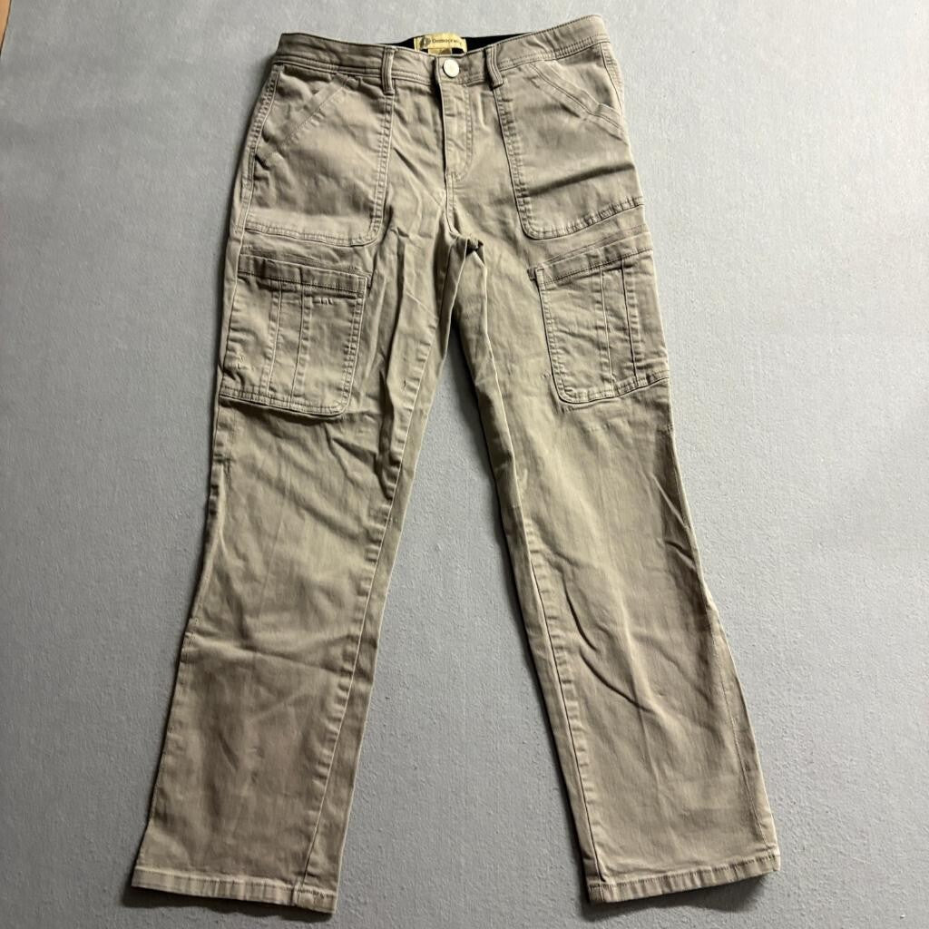 Democracy Ab Technology Cargo Pants Womens Size 8 Beige Khaki Stretch Straight