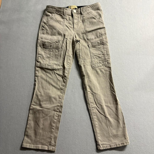 Democracy Ab Technology Cargo Pants Womens Size 8 Beige Khaki Stretch Straight