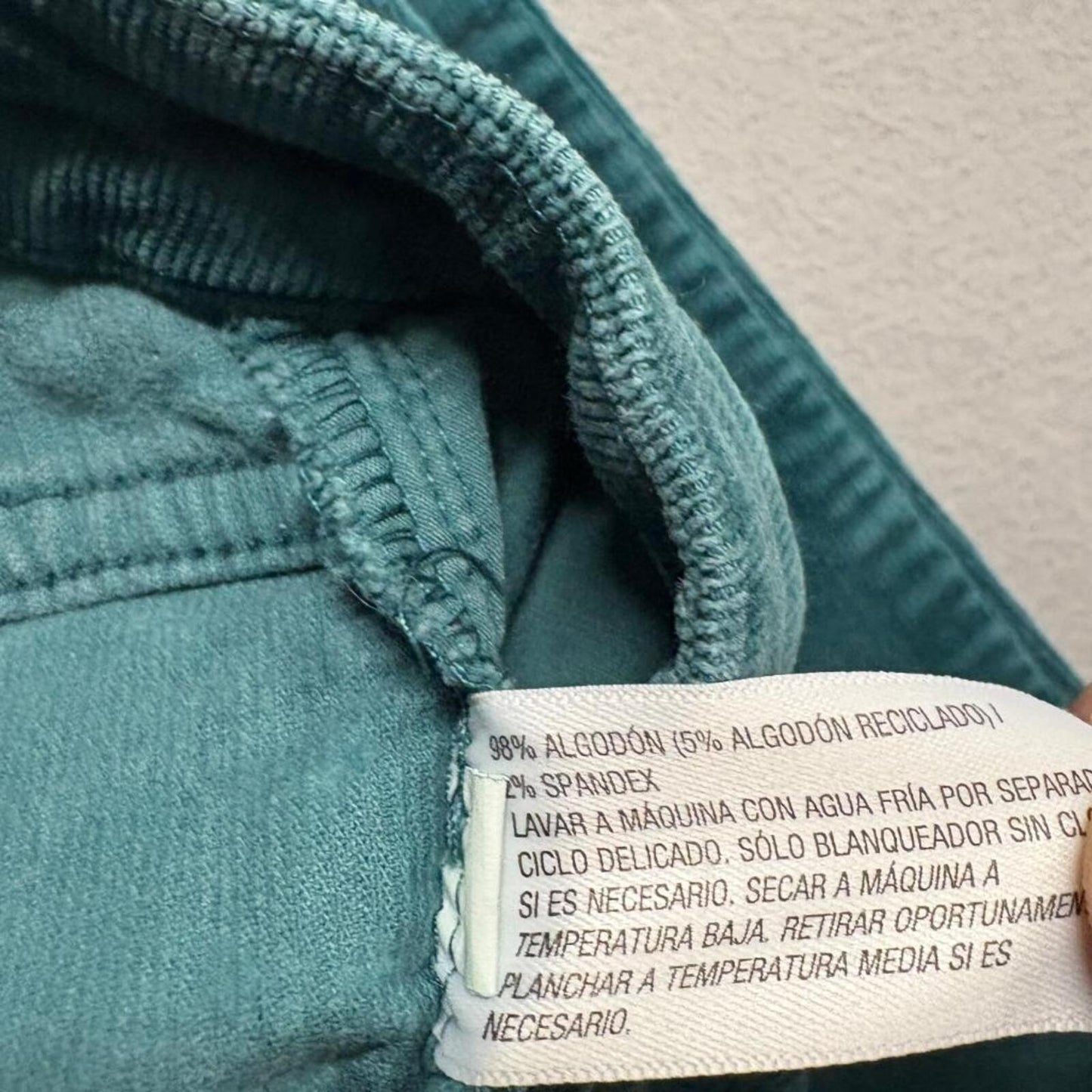 Wild Fable Corduroy Pants Womens Size 2 Teal Green Flare Leg Stretch Mid Rise
