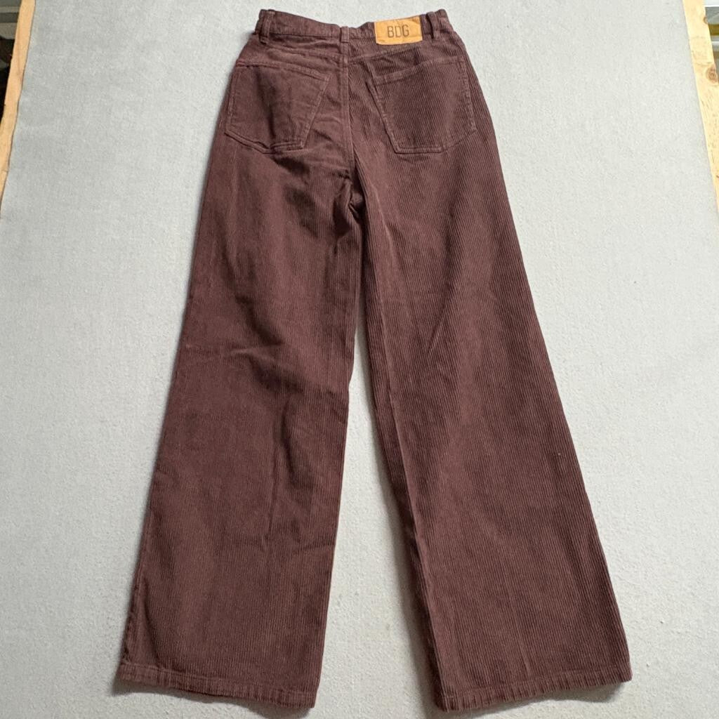 BDG Urban Outfitters Corduroy Pants Womens 27 Brown High Wide Leg High Rise
