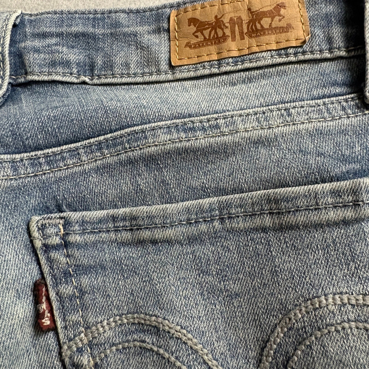 Levis Legging Jeans Womens 26x28 Blue Denim Skinny Stretch Low Rise